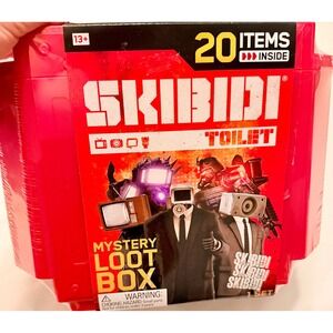 Bonkers Toys‎ Skibidi Toilet Mystery Loot Box Kids OS Red New 20 Items Series 1